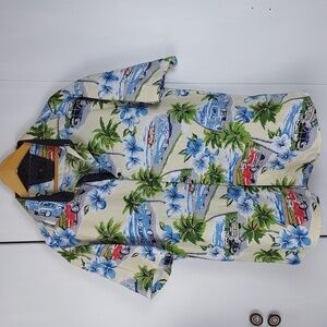 BC Collection Mens Novelty Palm trees /Cars all over print Miami  Sz.XXL